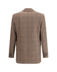 Saint Laurent Glen Checkered wool-cashmere Blazer