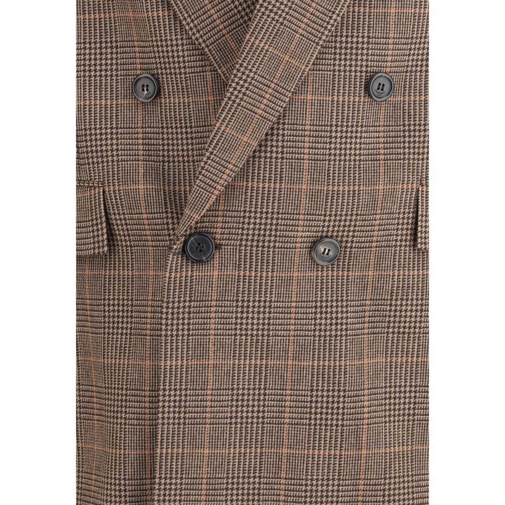 Saint Laurent Glen Checkered wool-cashmere Blazer