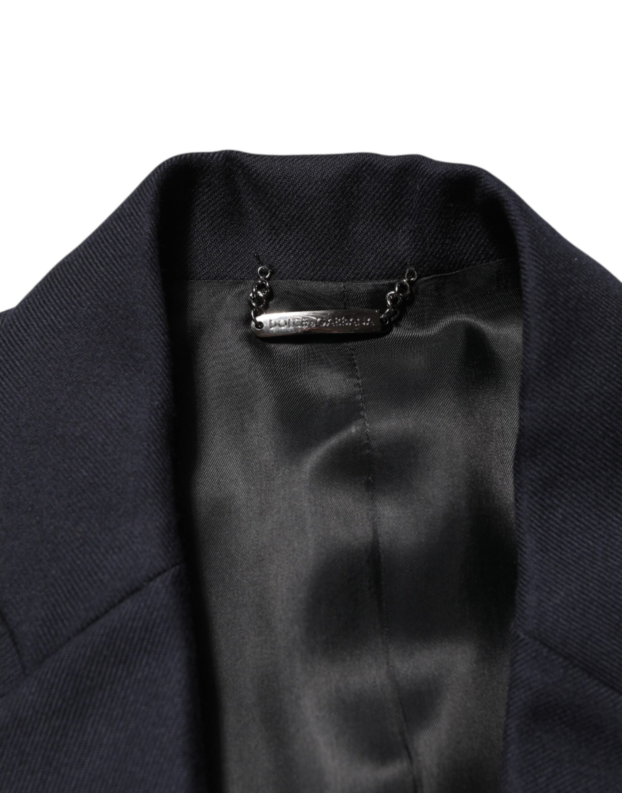 Dolce &amp; Gabbana Longline Wool Blazer - Deep Blue