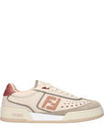 Fendi Cream/Beige Leather Low Top Sneakers