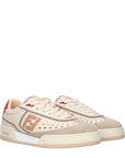 Fendi Cream/Beige Leather Low Top Sneakers