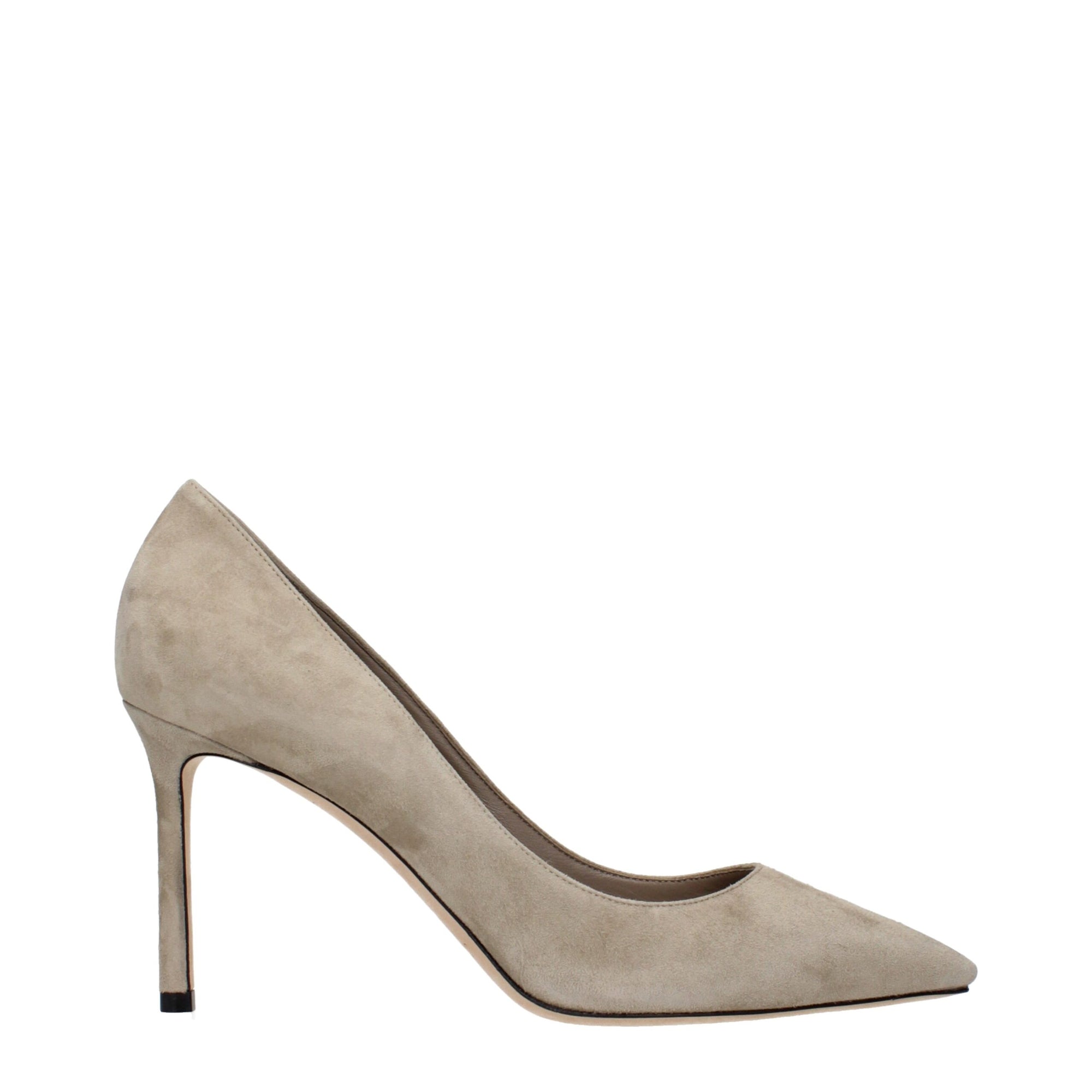 Jimmy Choo Taupe Leather High Heel Stiletto Pumps