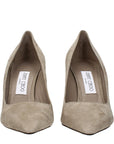 Jimmy Choo Taupe Leather High Heel Stiletto Pumps