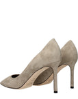 Jimmy Choo Taupe Leather High Heel Stiletto Pumps
