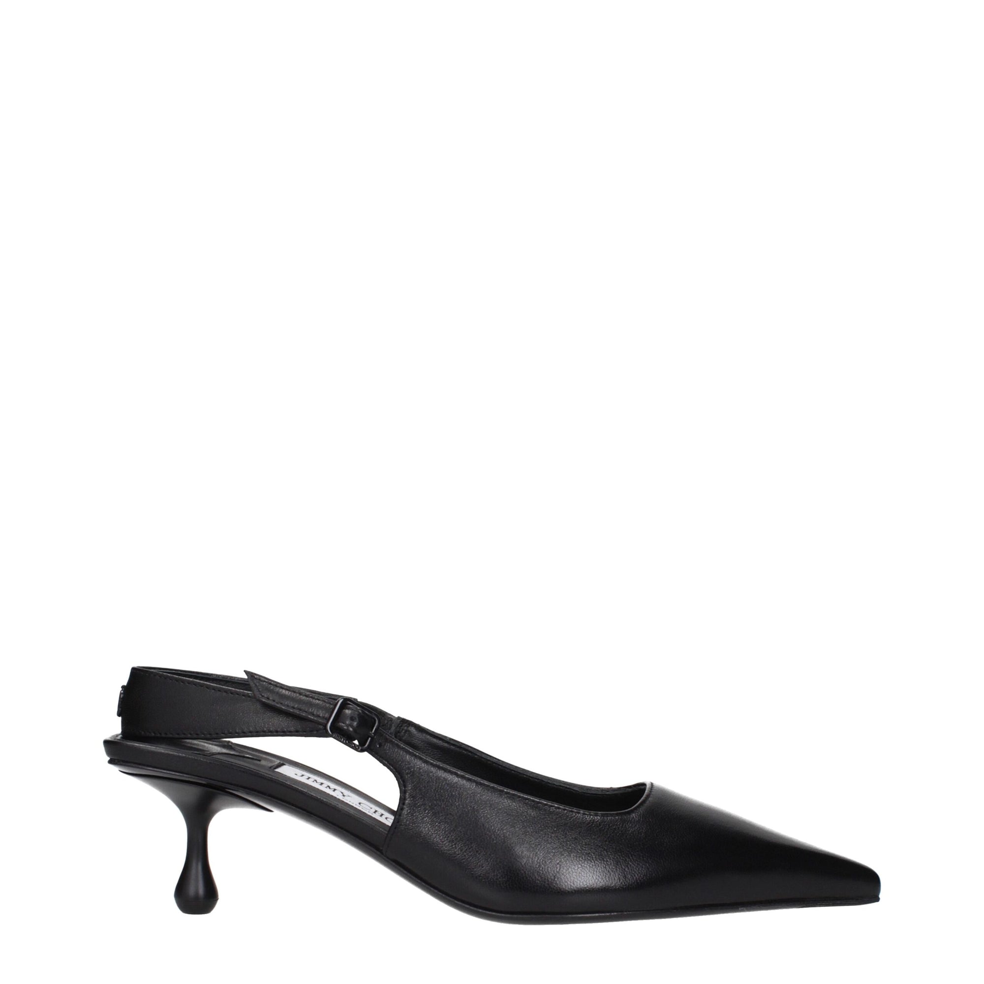 Jimmy Choo Black Leather Slingback Pumps