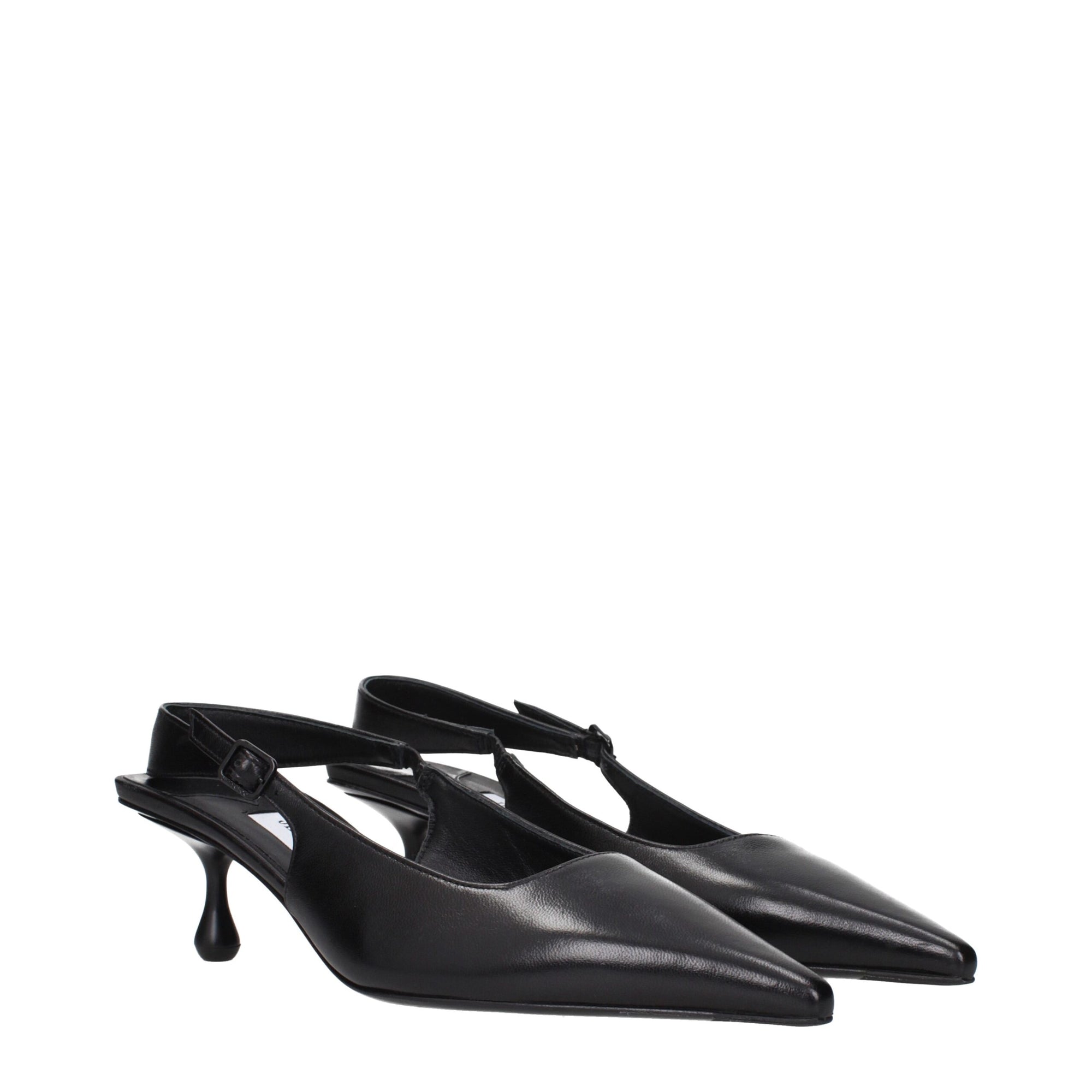 Jimmy Choo Black Leather Slingback Pumps