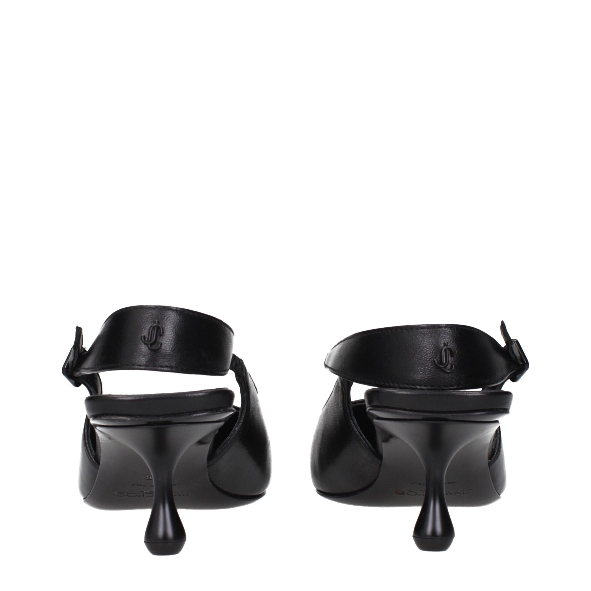 Jimmy Choo Black Leather Slingback Pumps