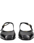 Prada Black Leather Mary Jane Flats With Slingback