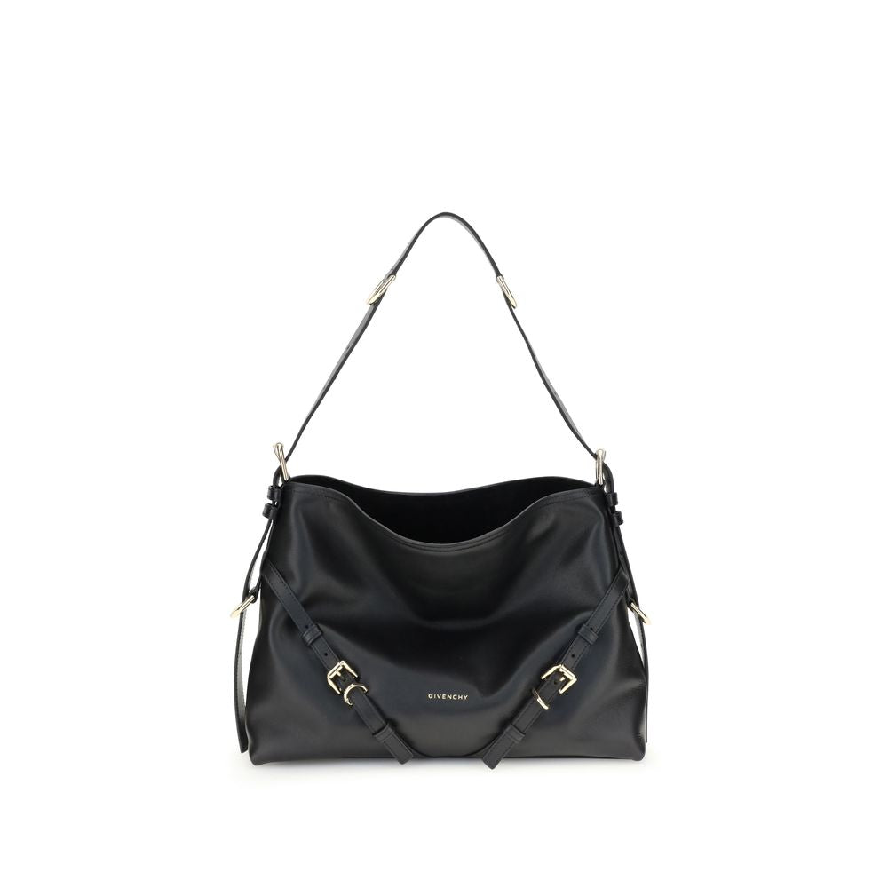 Givenchy Black Leather Voyou Shoulder & Hobo Bag