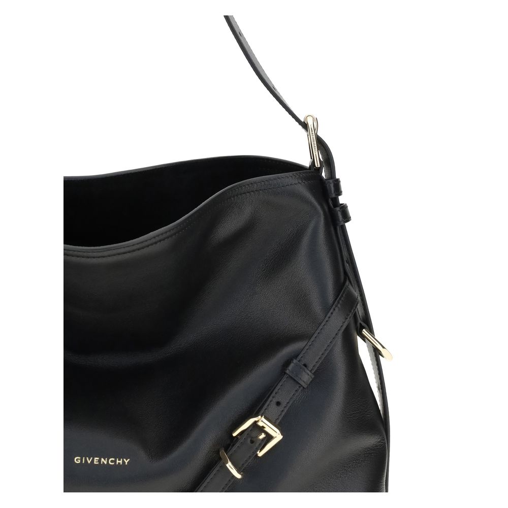 Givenchy Black Leather Voyou Shoulder & Hobo Bag
