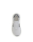 Prada Logo Low Top Lace Up Leather Sneakers