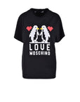 Love Moschino Logo & 8-Bit Art Stretch Cotton T-Shirt
