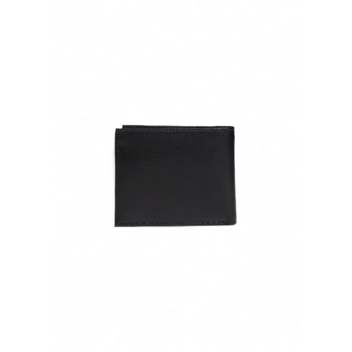 Guess Logo Genuine Leather Black Wallet