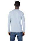 Calvin Klein Jeans Logo Cotton-Rich Crewneck Sweater Light Blue