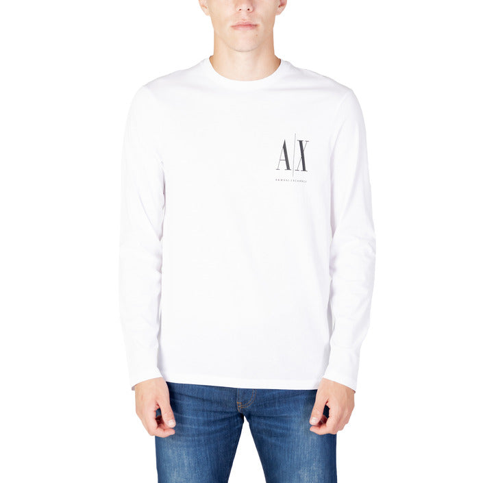 Armani Exchange Logo 100% Cotton Long Sleeve Top