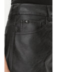 Calvin Klein Jeans Logo High Rise Vegan Leather Straight Leg Pants