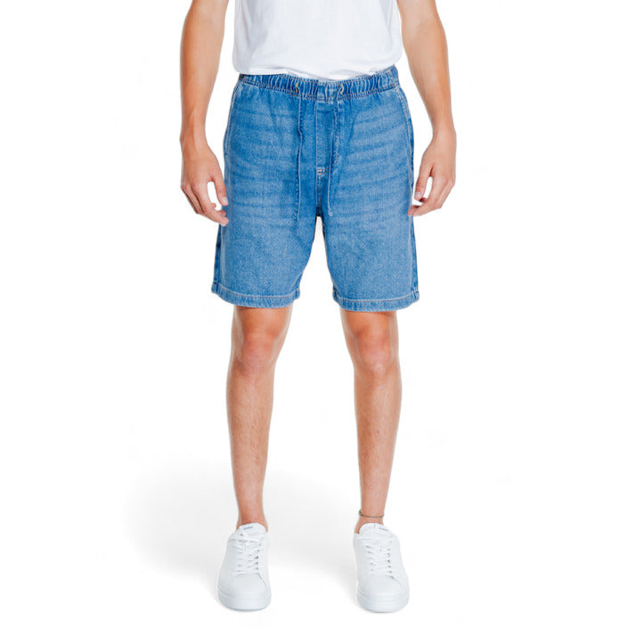 Jack & Jones Minimalist Stretch Waist Light Wash Denim Shorts