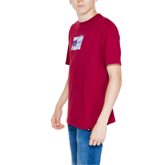 Tommy Hilfiger Jeans Logo 100% Cotton T-Shirt - Bordeaux 
