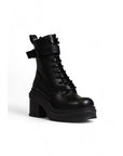 Armani Exchange Minimalist All Black Lace-Up Heel Boots