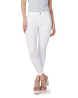Armani Exchange Logo Super Skinny White Denim Jeans