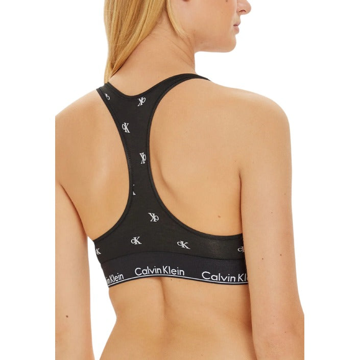 Calvin Klein Logo Racerback Crop Bra Cotton-Stretch