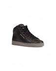 Crime London Logo Genuine Leather High Top Sneakers