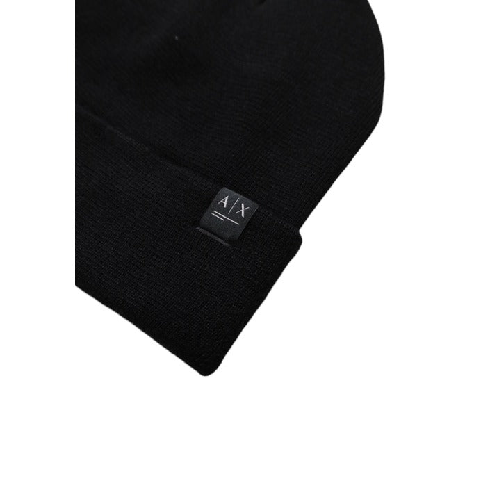 Armani Exchange Logo Black Unisex Beanie