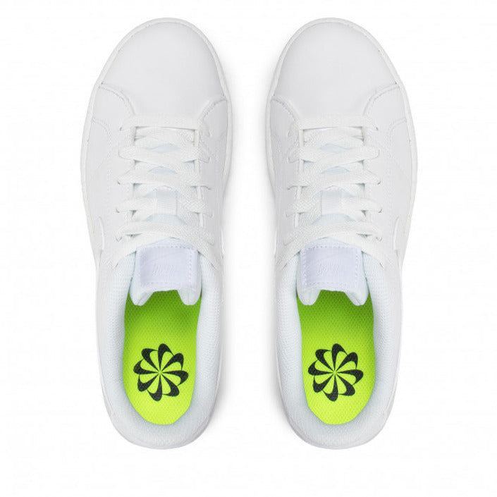 Nike Logo All White Low Top Lace-Up Sneakers