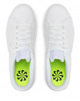 Nike Logo All White Low Top Lace-Up Sneakers