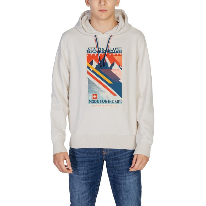 Napapijri Logo & Graphic Cotton-Rich Hooded Pullover