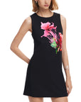 Desigual Sleeveless Floral Glam Mini Dress