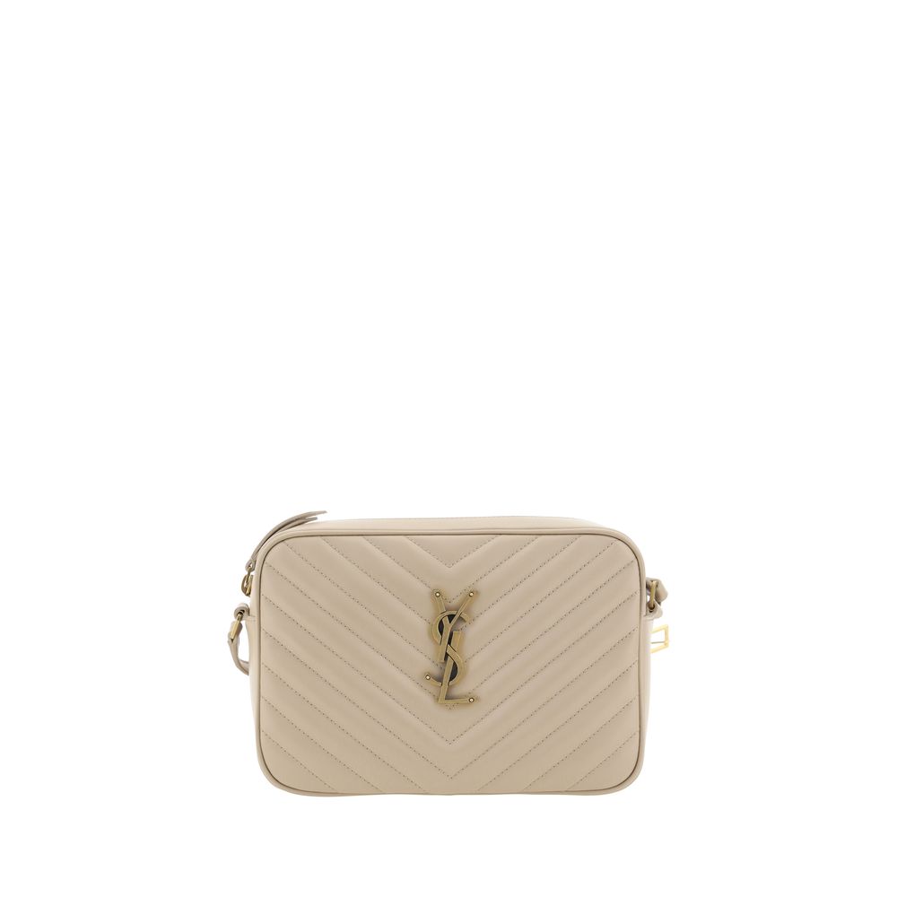 YSL Lou Lou Leather Chevron Shoulder Bag