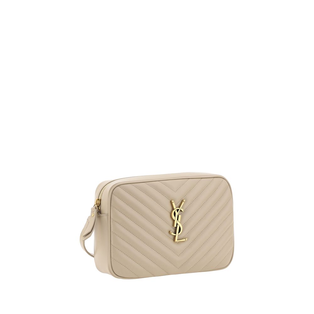 YSL Lou Lou Leather Chevron Shoulder Bag