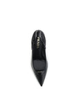 Prada Black Leather Kitten Heel Pumps