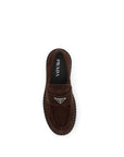 Prada Suede Leather Low Heel Loafers
