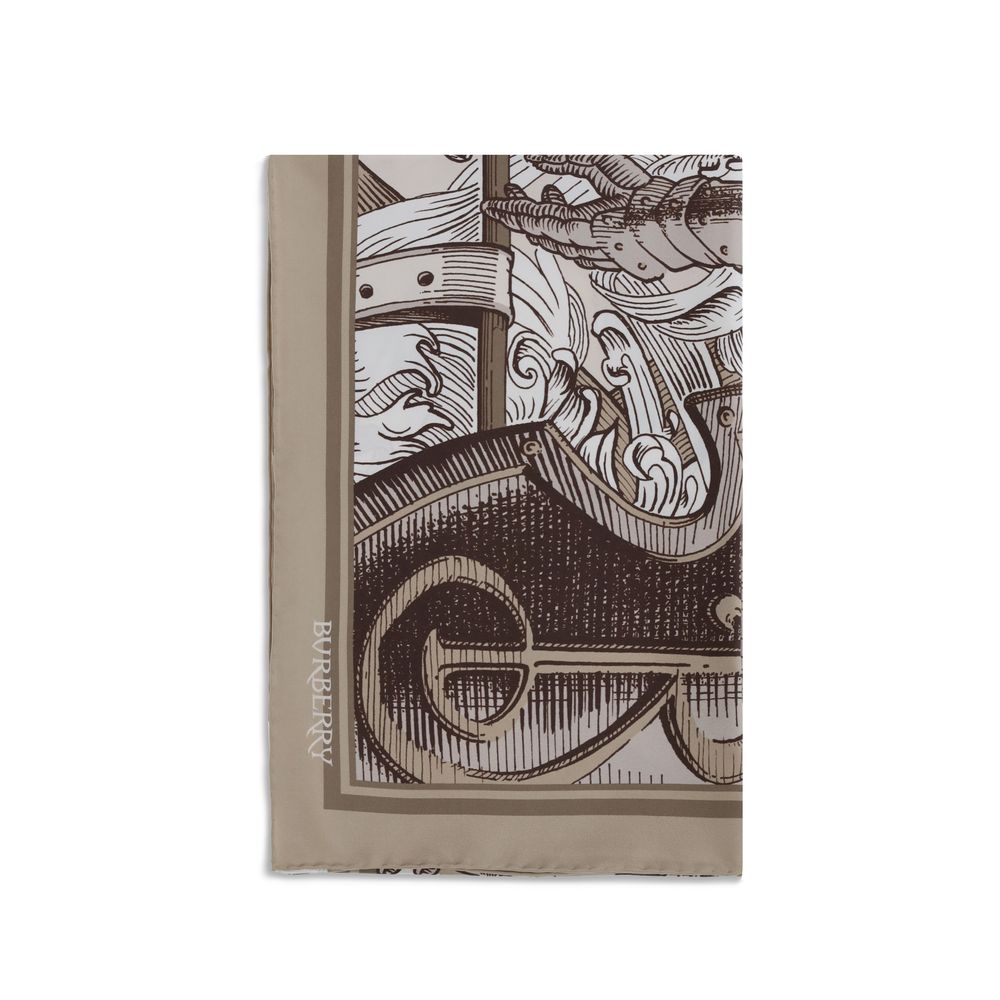 Burberry Equestrian Knight Silk Scarf