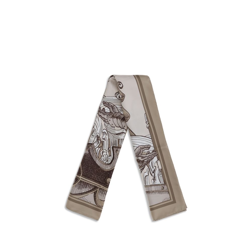 Burberry Equestrian Knight Silk Scarf