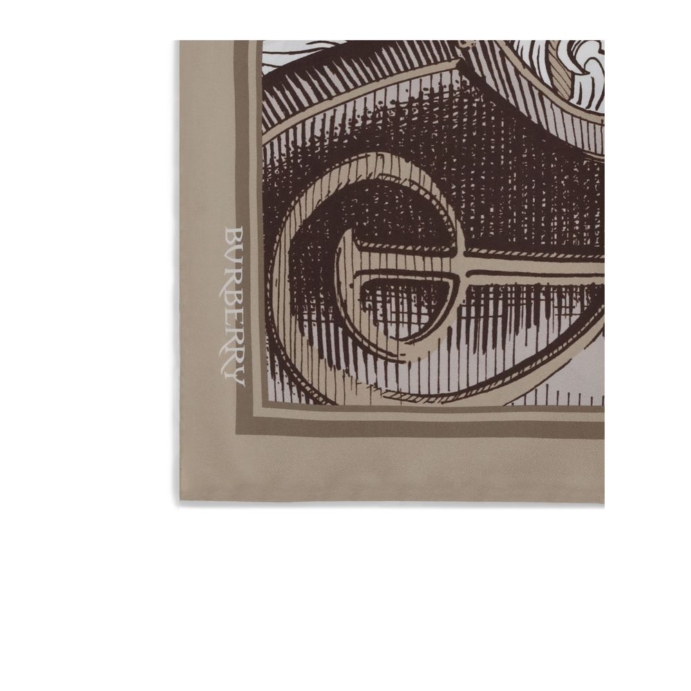Burberry Equestrian Knight Silk Scarf