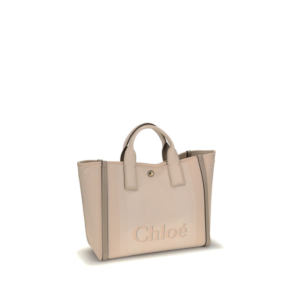 Chloé Top Handle Canvas Tote Bag