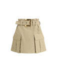 Balmain Cotton Cargo Miniskirt