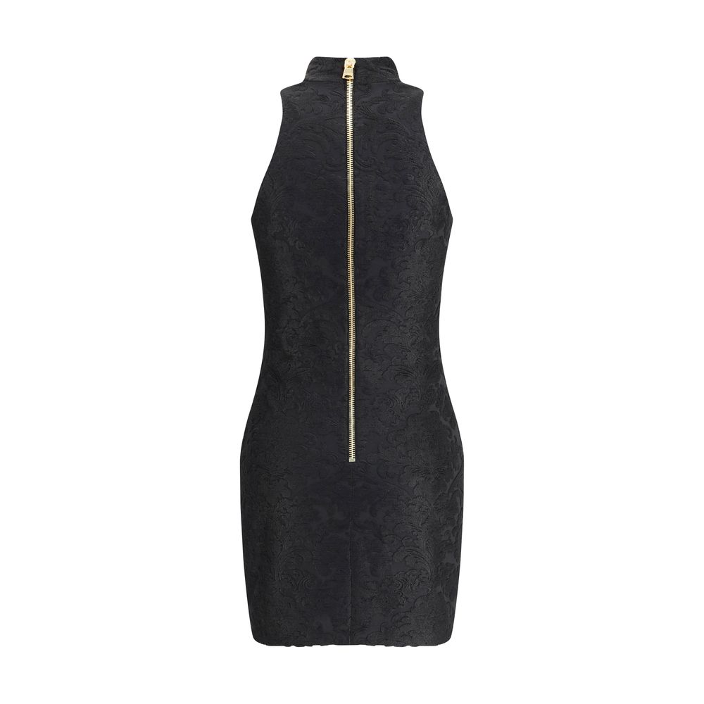 Balmain Halter Baroque Mini  Dress
