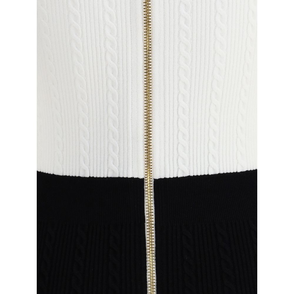 Balmain Bodycon Woven-Knit Mini Dress