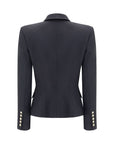 Balmain Double-Breasted Black Wool Blazer