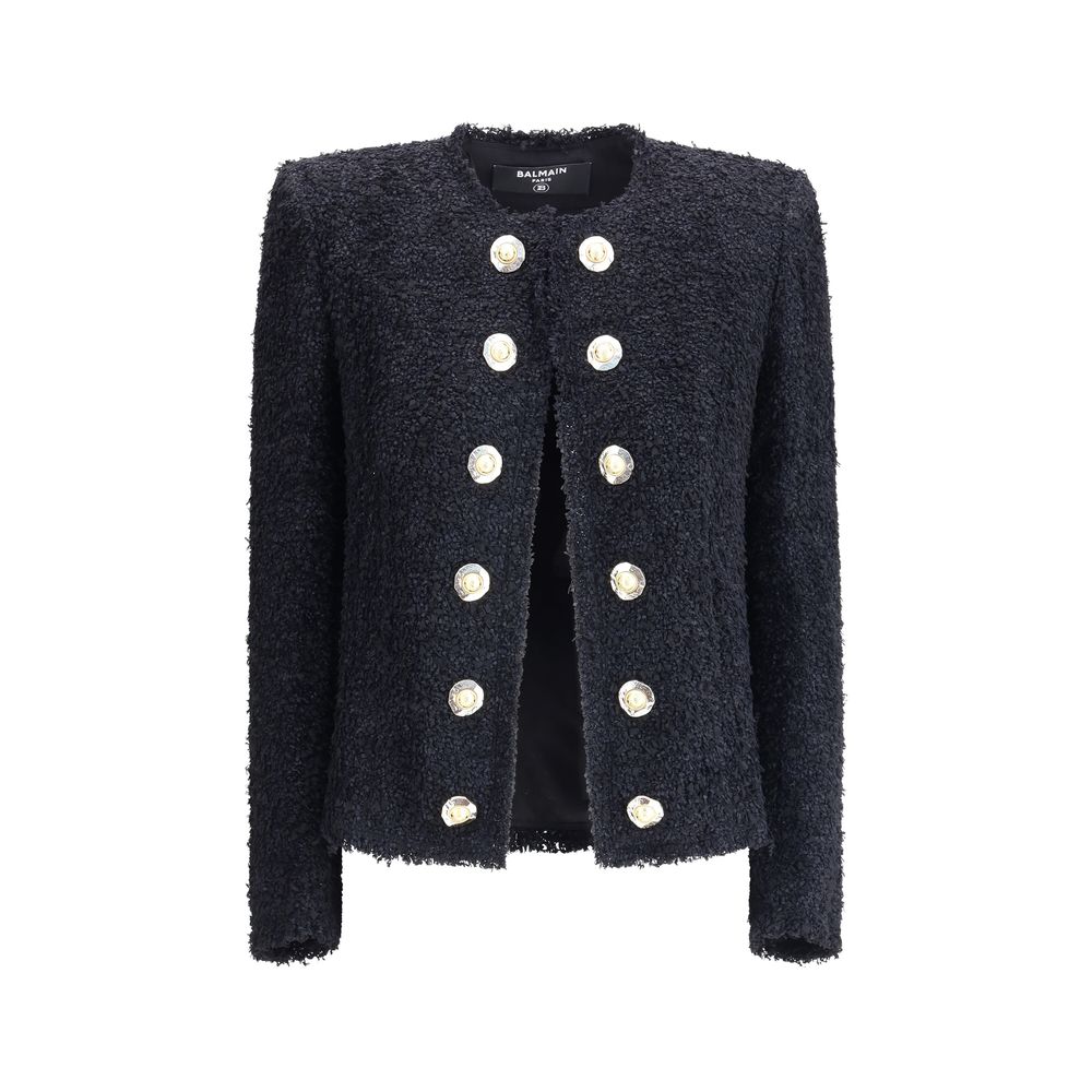 Balmain Spencer Black Tweed Jacket