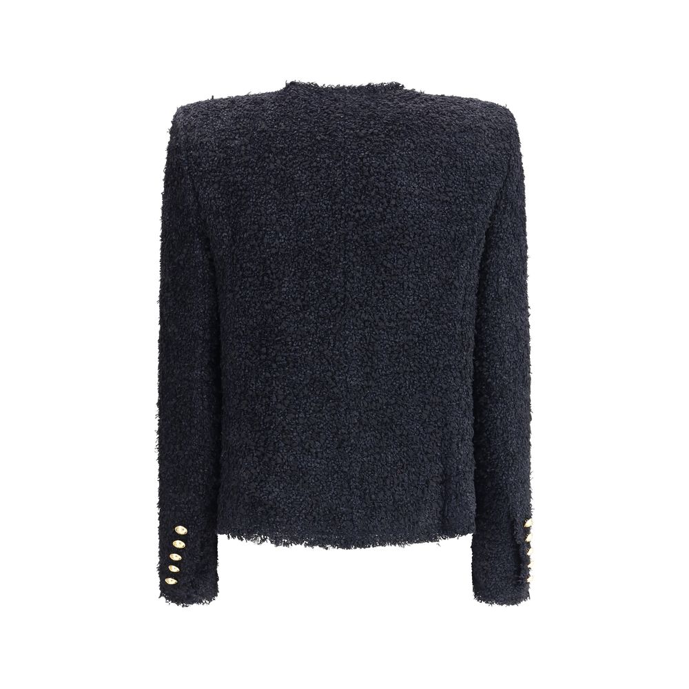 Balmain Spencer Black Tweed Jacket