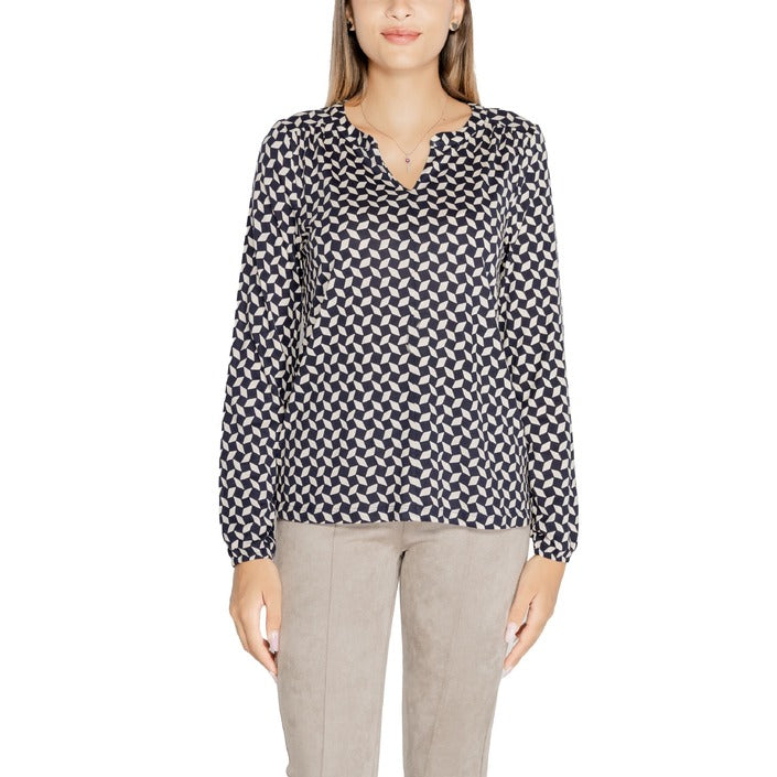 Street One Geometric Blouse Top 100% Cotton