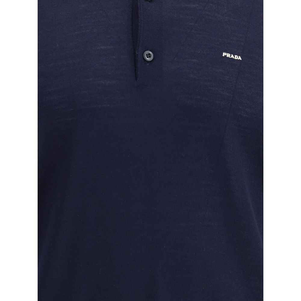 Prada Virgin Wool Polo Top