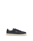 Prada Logo Leather Low Top Lace-Up Sneakers