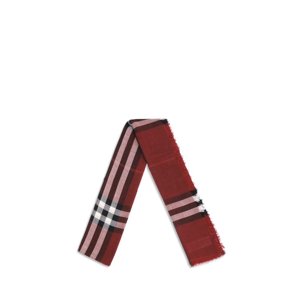 Burberry Checkered Reversible Wool and Silk Scarf