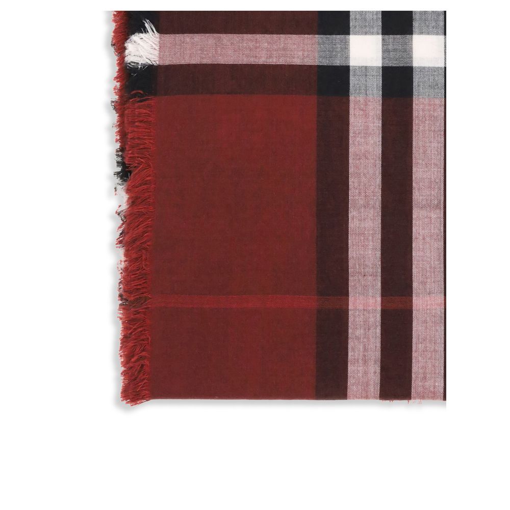 Burberry Checkered Reversible Wool and Silk Scarf